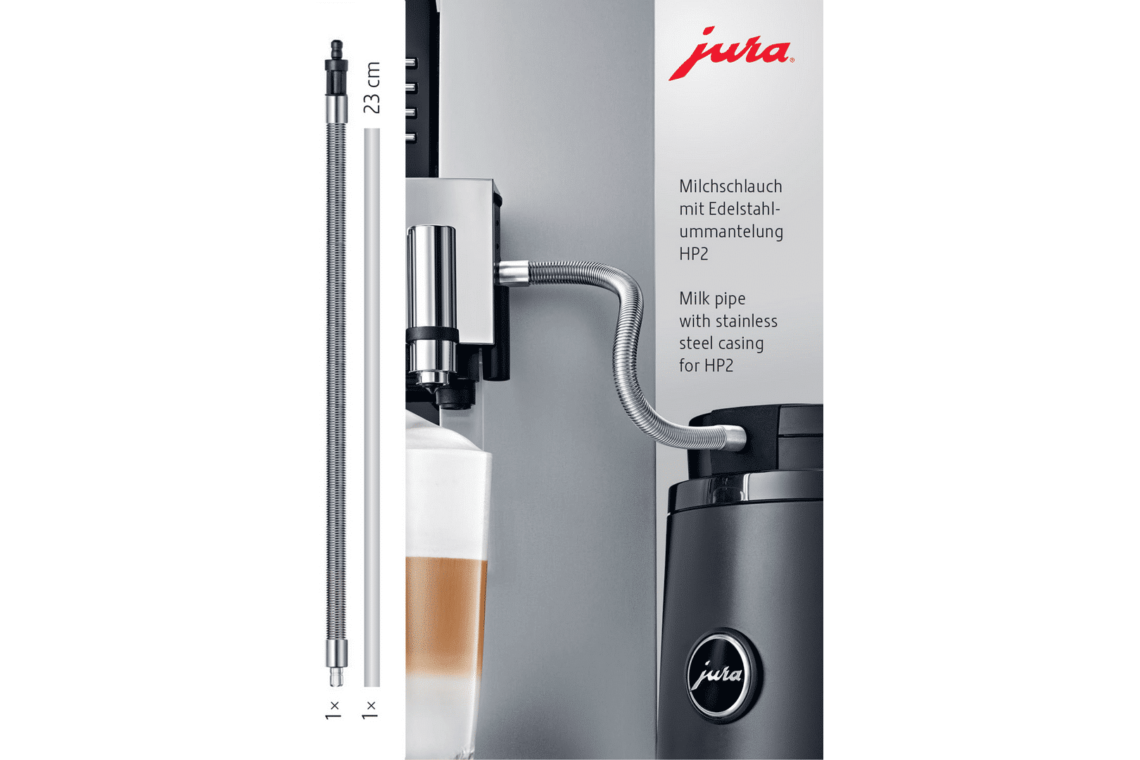 JURA tuyau de lait </br>à gaine inox HP2