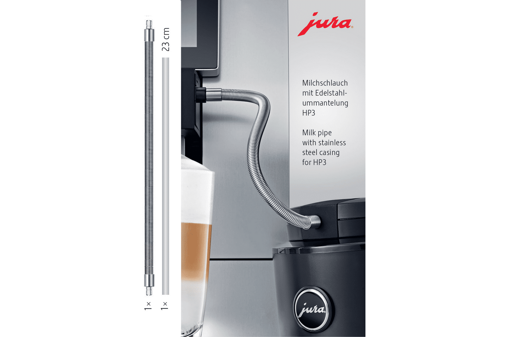 JURA tuyau de lait à gaine inox HP3