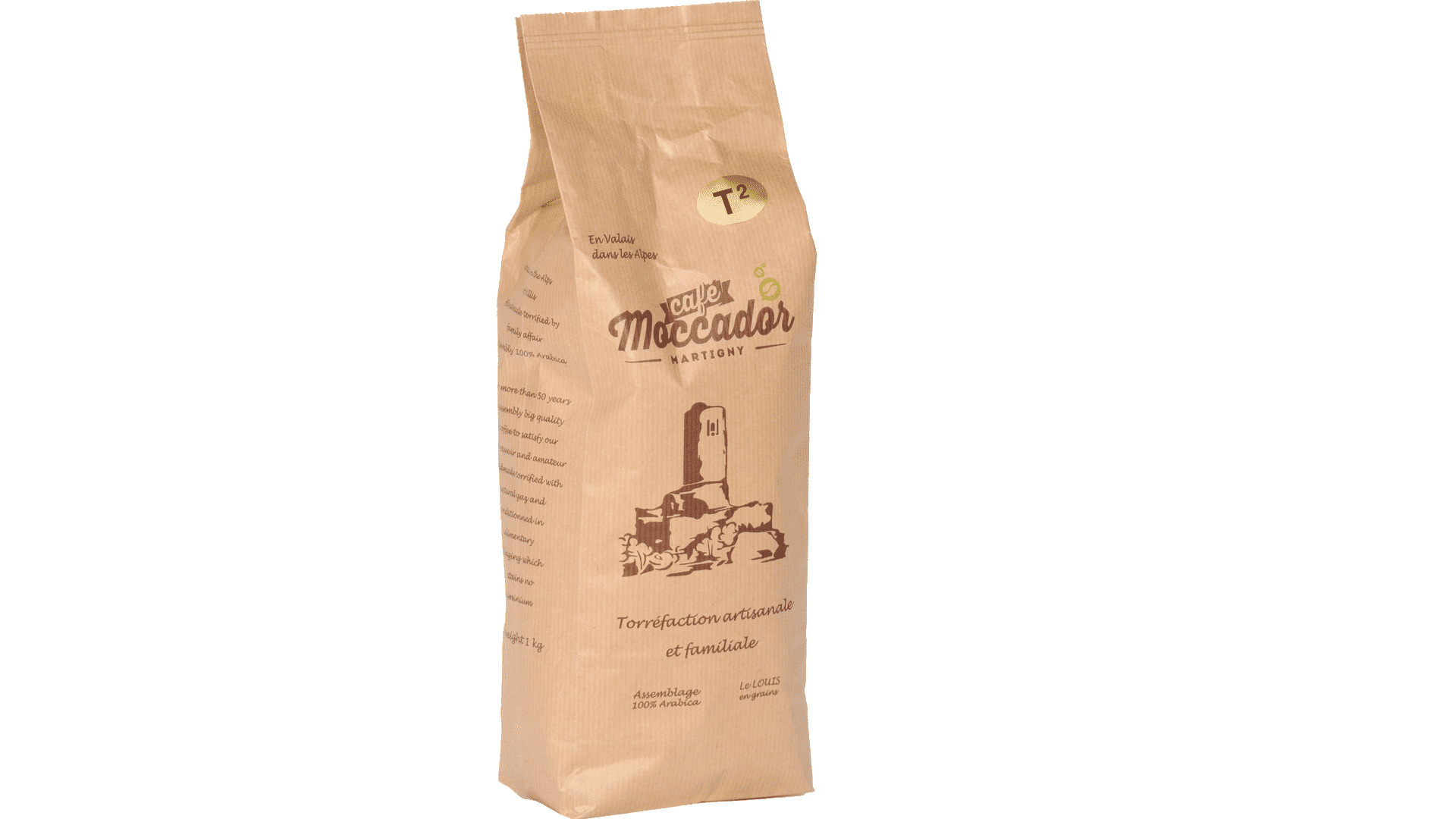 Café Moccador </br>Le Louis T2 Grains </br>100% Arabica - 1kg