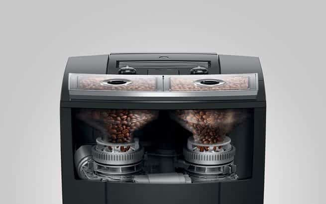 JURA J8 Twin Diamond Black with dual P.A.G.3+ grinders